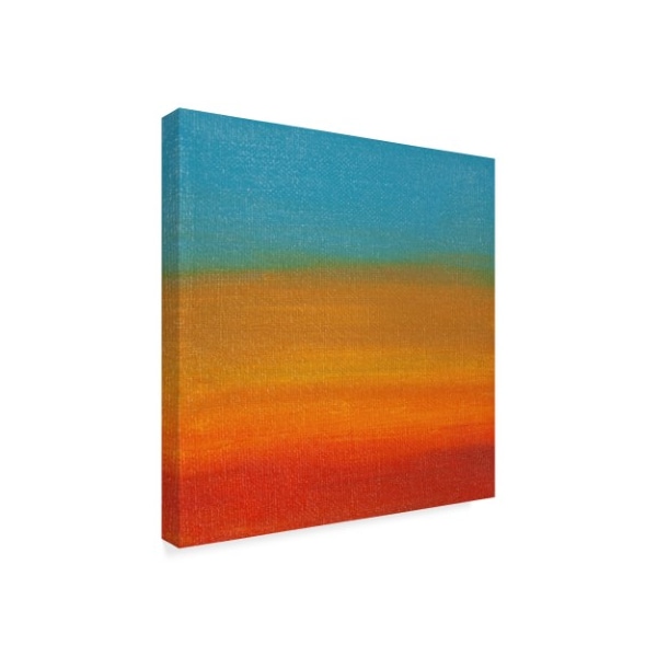 Hilary Winfield 'Sunsets Blue Orange' Canvas Art,35x35